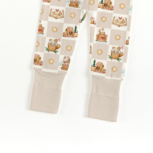 Bamboo Baby Zipper Romper Pajama Christmas Gingerbread Village