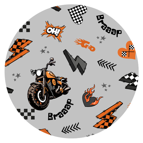 Baby Vintage Motorcycle Braaap Bamboo Zipper Pajama Romper