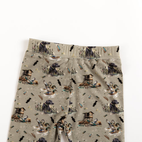Thatched Cottage and Rural Dog Kids Bamboo Two-Piece Pajama Set