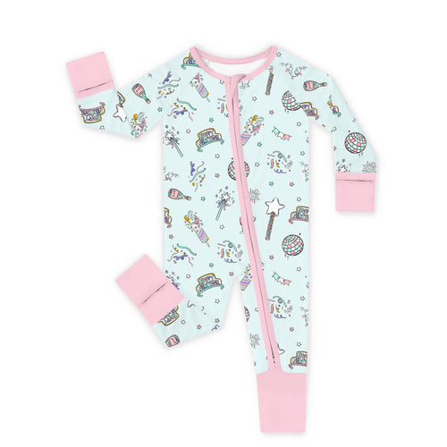 Bamboo Baby Zipper Romper Pajama New Year Disco Party