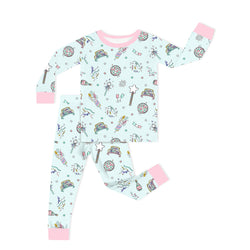 Bamboo Kids Two-Piece Pajama Set Christmas New Year Disco Party