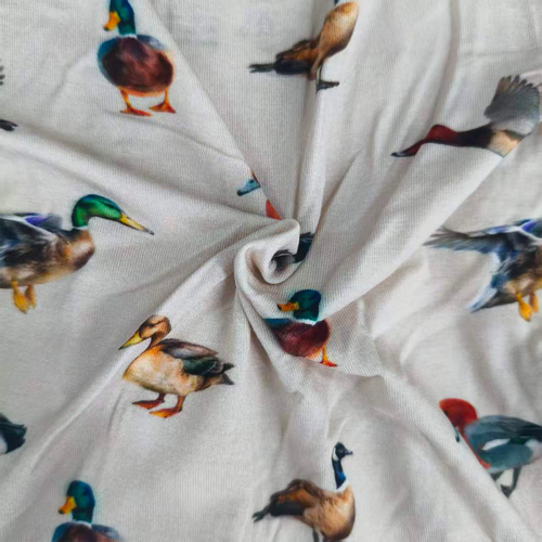 Colorful Ducks Bamboo Zipper Romper Pajamas
