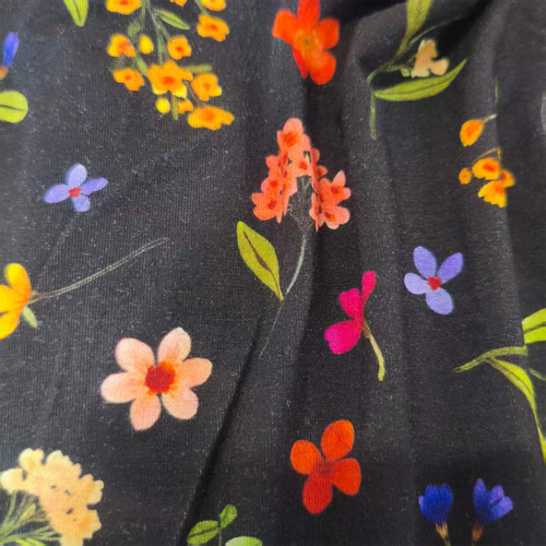 Midnight Wildflower Floral Fantasy Baby Bamboo Zipper Romper Pajamas