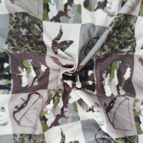 Animal Camouflage Checkerboard Bamboo Zipper Romper Pajamas