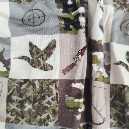 Animal Camouflage Checkerboard Bamboo Zipper Romper Pajamas