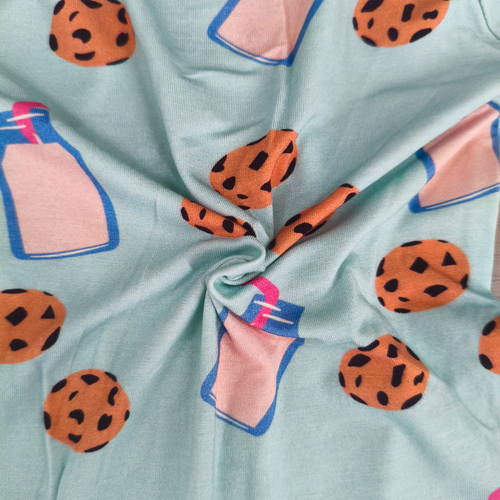 Cookies Milk Bamboo Zipper Romper Pajamas