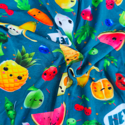 Funny Fruit&Vegetables Bamboo Zipper Romper Pajamas