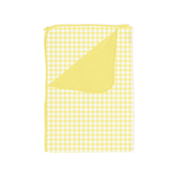 Classic Sunshine Gingham Yellow Bamboo Blanket