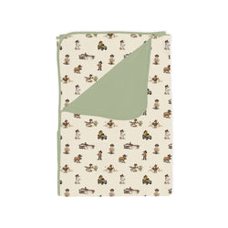 Yeehaw Critters Sage Bamboo Blanket