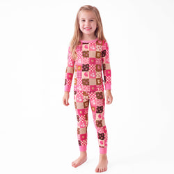 Bamboo Kids Two-Piece Pajama Set Sweet Utility Blossom