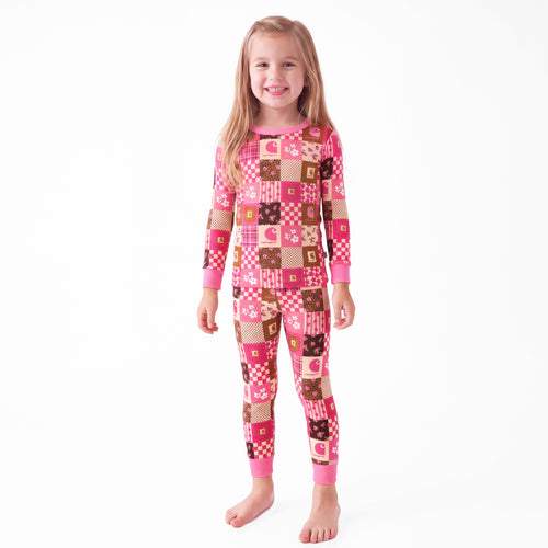 Bamboo Kids Two-Piece Pajama Set Sweet Utility Blossom