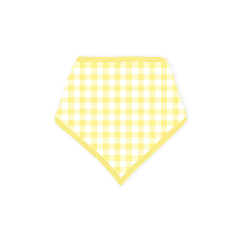 Classic Sunshine Gingham Yellow Bamboo Baby Bib