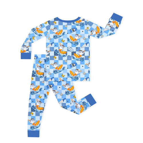 Surf's Up Sharks Kids Bamboo Two-Piece Pajama Set