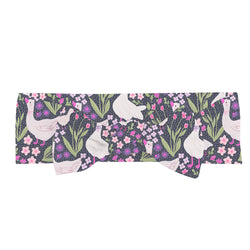 Wildflower Meadow Geese Bamboo Headband Bow