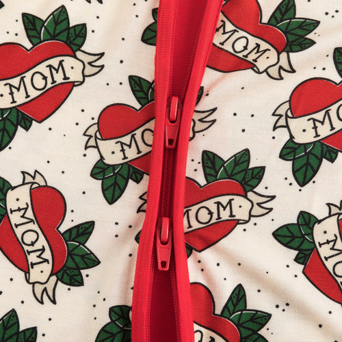 Mom Love Bamboo Zipper Romper