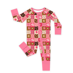 Bamboo Baby Convertible Zipper Romper Pajamas Sweet Utility Blossom