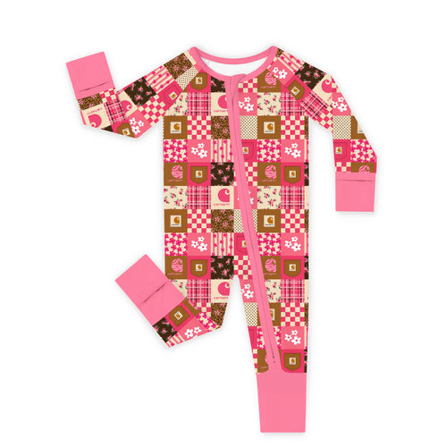 Bamboo Baby Convertible Zipper Romper Pajamas Sweet Utility Blossom