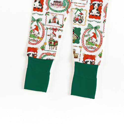 Bamboo Baby Zipper Romper Pajama Christmas Farm Animals