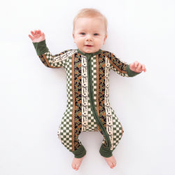 Coquette Forest Camo Bamboo Zipper Pajama Romper