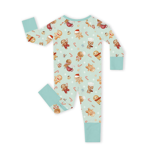 Bamboo Baby Zipper Romper Pajama Christmas Gingerbread Sweet Bakery