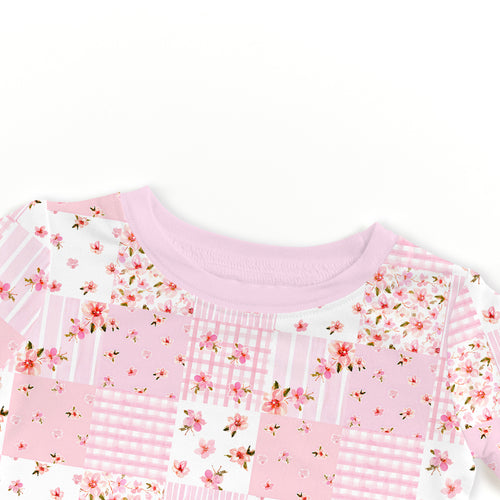Valentine Floral Quilt Kids Bamboo Two-Piece Pajama Set