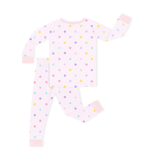 Bamboo Kids Two-Piece Pajama Set Pastel Dot Dreams