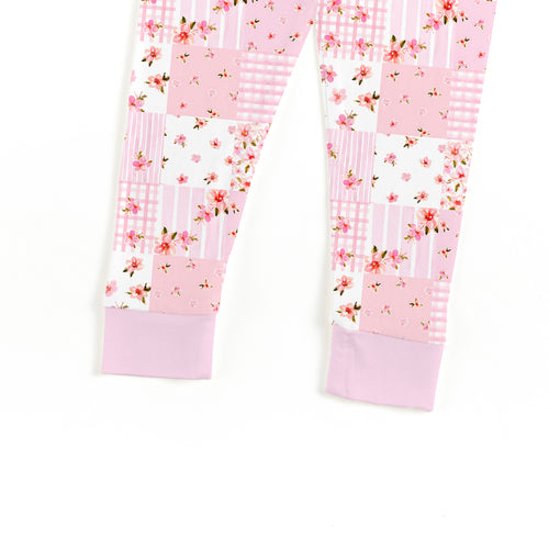 Valentine Floral Quilt Kids Bamboo Two-Piece Pajama Set
