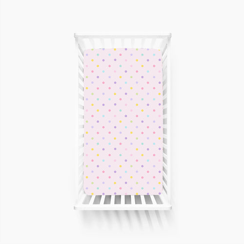 Pastel Dot Dreams Bamboo Fitted Crib Sheet