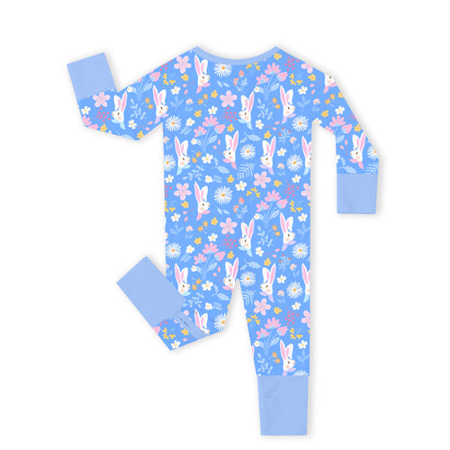 Baby Garden Bunny Blossom Bamboo Zipper Pajama Romper