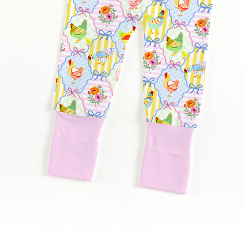 Pastel Country Coop Bamboo Zipper Pajama Romper