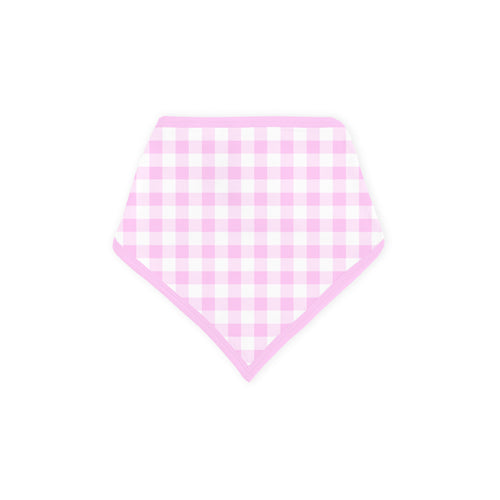 Pink Blush Check Sweet Dreams Bamboo Baby Bib