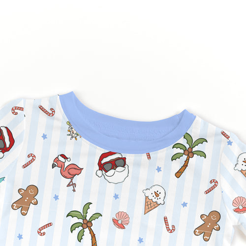 Bamboo Kids Two-Piece Pajama Set Christmas Tropical Holiday