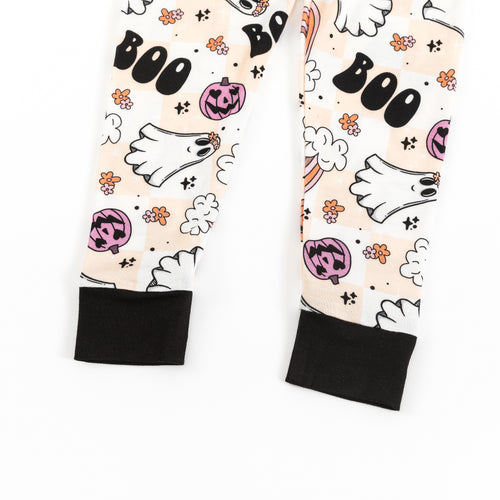 Halloween Pumpkin Ghost Rainbow Bamboo Long Sleeve Pajama Set