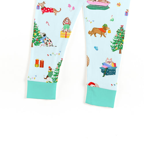 Bamboo Kids Two-Piece Pajama Set Christmas Holiday Dogs