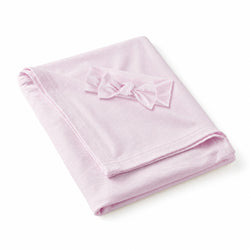 Baby Soft Pink Solid Bamboo Knotted Gown with Hat Set