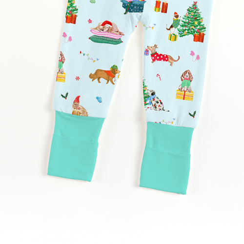 Bamboo Baby Zipper Romper Pajama Christmas Holiday Dogs
