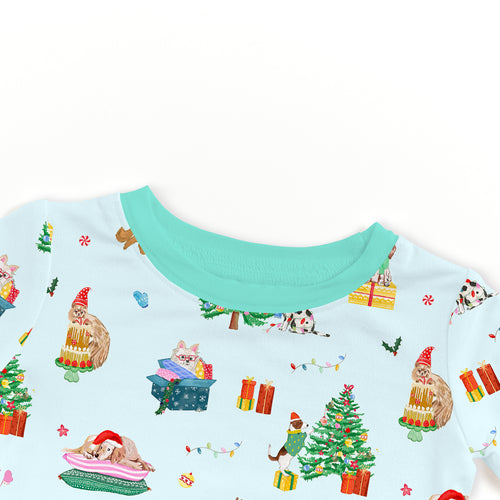Bamboo Kids Two-Piece Pajama Set Christmas Holiday Dogs