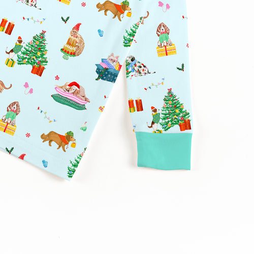 Bamboo Kids Two-Piece Pajama Set Christmas Holiday Dogs