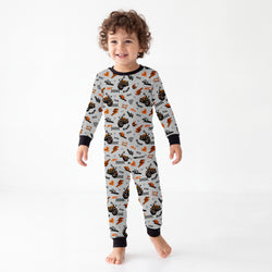 Kids Vintage Motorcycle Braaap Bamboo Two-Piece Pajama Set
