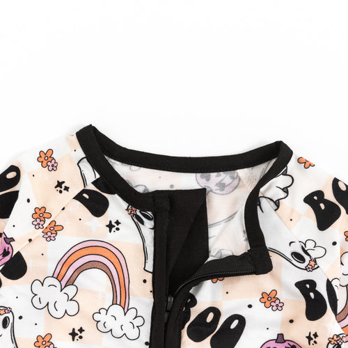 Baby Halloween Rainbow Ghost Bamboo Zip Sleeper