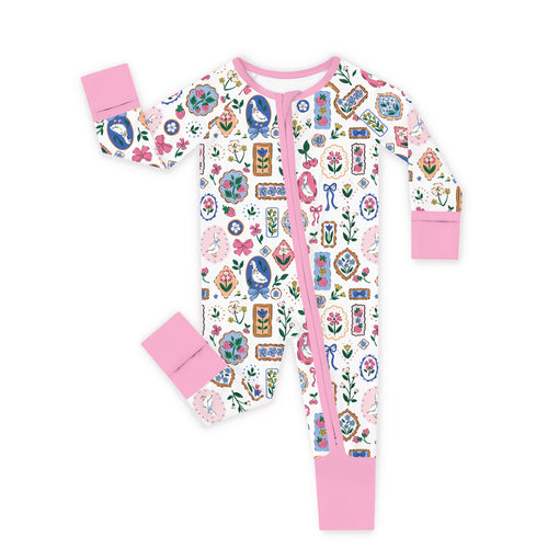 Bamboo Baby Zipper Romper Pajama Vintage Goose Gallery
