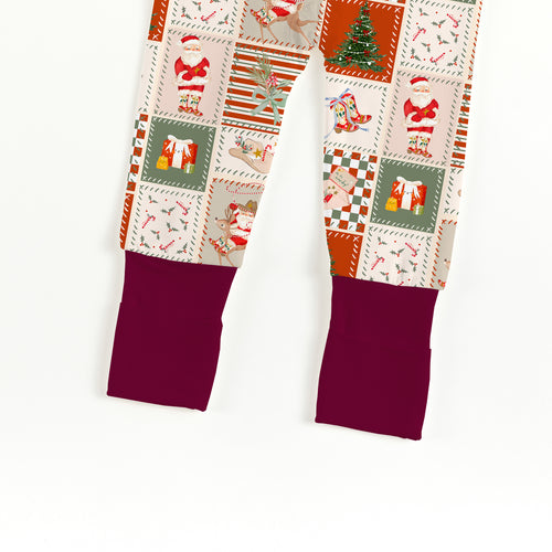 Bamboo Baby Zipper Romper Pajama Christmas Western Patchwork