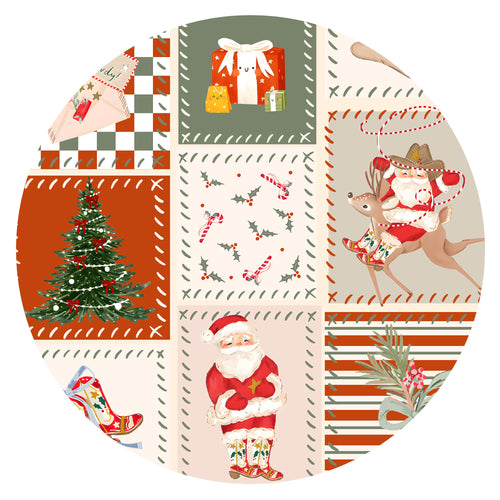 Bamboo Baby Zipper Romper Pajama Christmas Western Patchwork