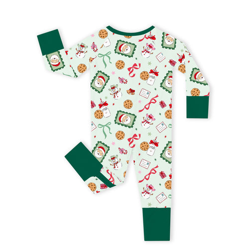 Bamboo Baby Zipper Romper Pajama Christmas Santa’s Sweet Treats