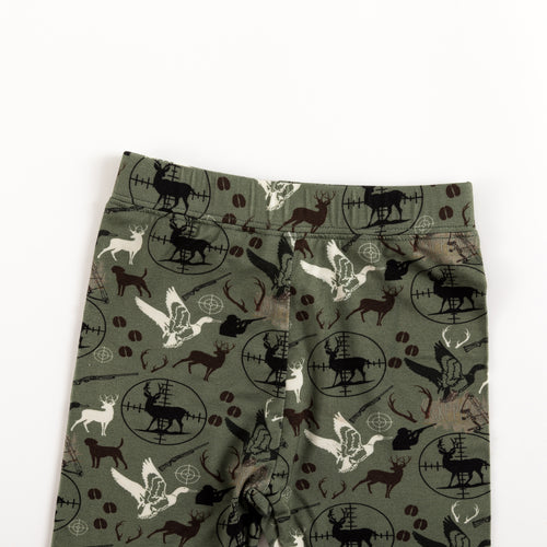 Bamboo Kids Two-Piece Pajama Set Christmas Hunting Animal