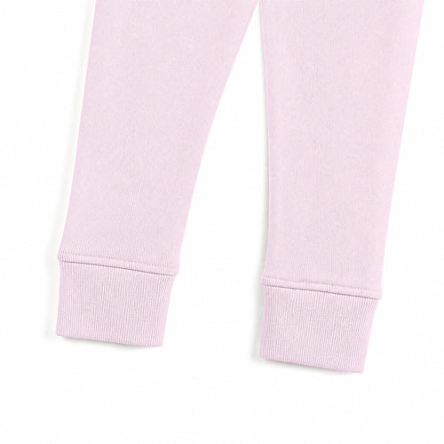 Kids Soft Pink Solid Two-Piece Pajama Set