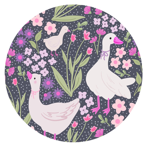 Wildflower Meadow Geese Bamboo Baby Bib