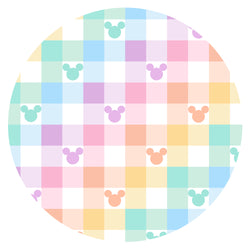 Pastel Magic Check Bamboo Headband Bow