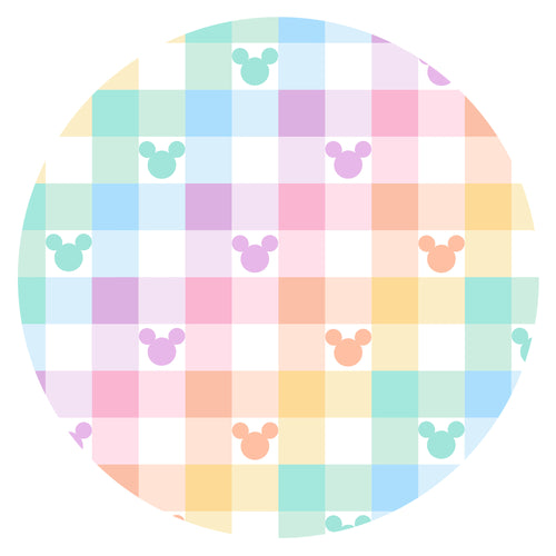 Pastel Magic Check Bamboo Baby Bib