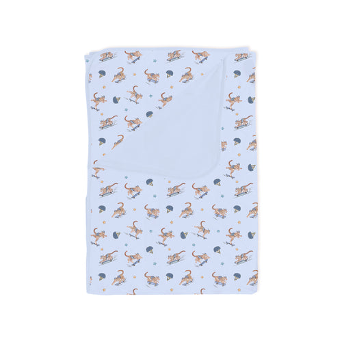 Skateboarding Leopard Bamboo Blanket
